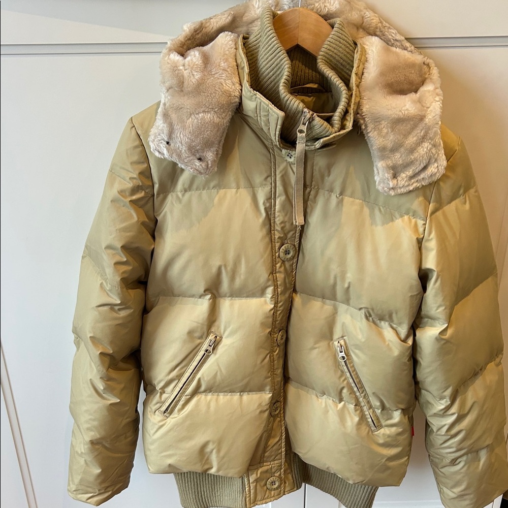 Vintage Jackpot by Carli Gry Puffer Jacket with Faux Fur hood, down, size Small